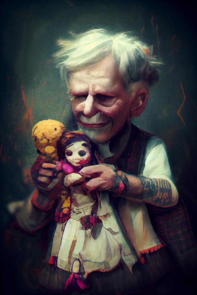 Старик и кукла