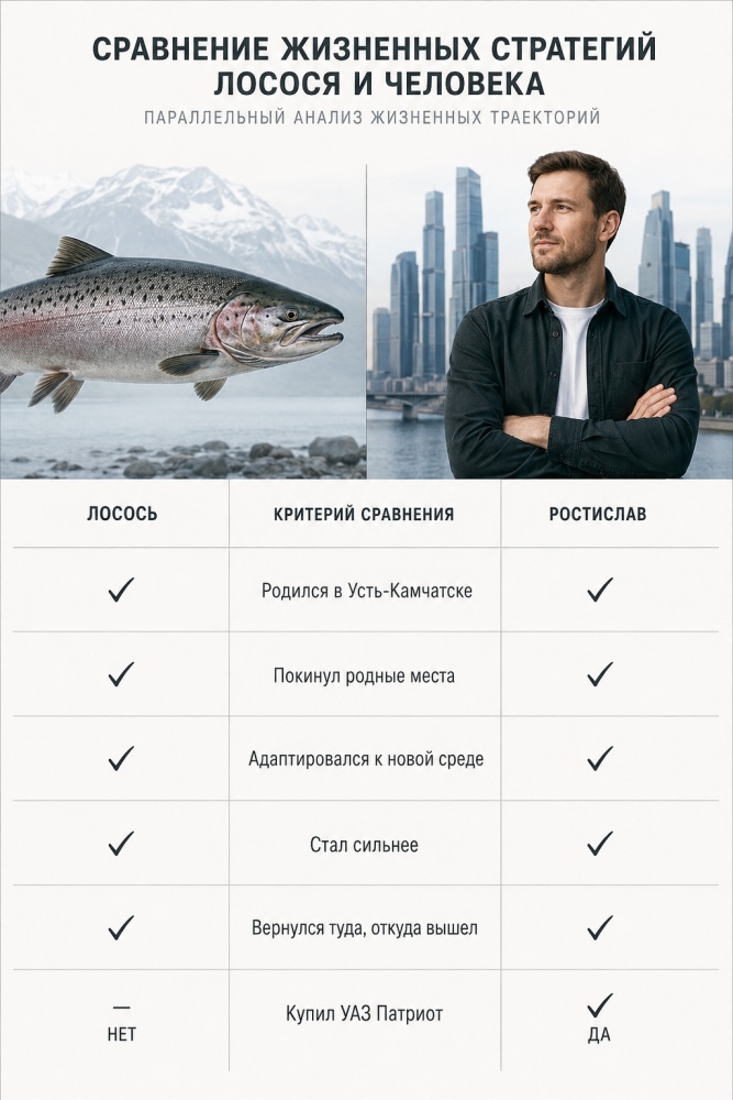 Клёвый Ростислав и лосось